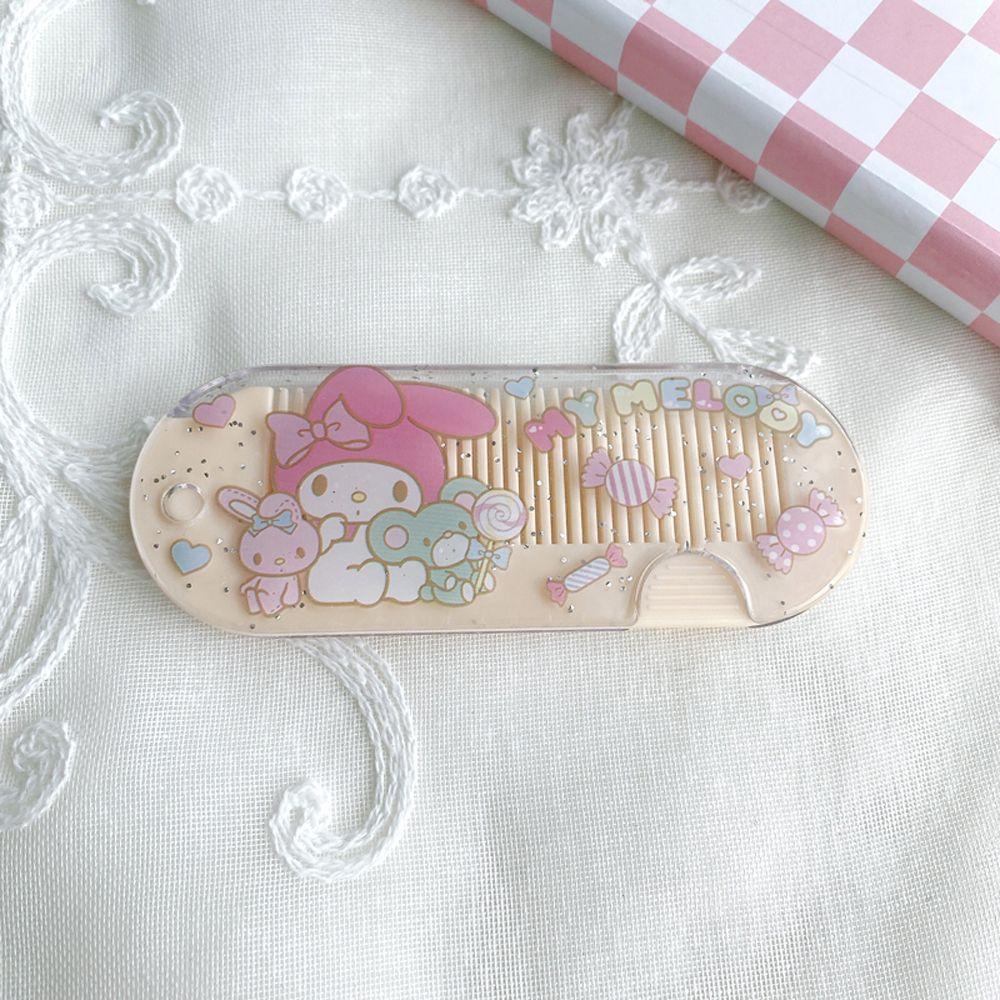 Sisir Lipat Agustina Mymelody Kawaii Travel Gadis Hadiah Kitty Anak Sikat Perawatan Rambut