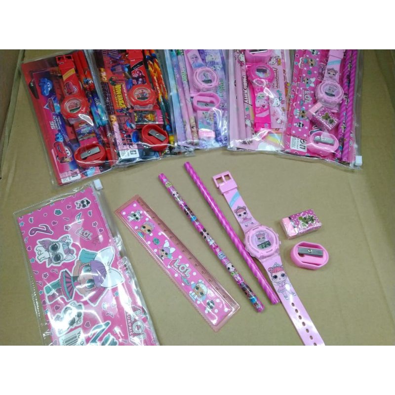 

STATIONARY SET / SET ALAT TULIS/Paket Alat Tulis/5in1/Karakter Fancy/STATIONARY SET SM8809