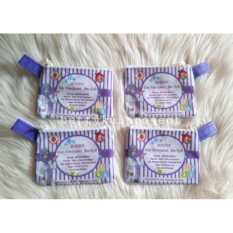 DOMPET KB - DOMPET BIDAN CUSTOM NAMA - DOMPET SOUVENIR - SOUVENIR PERNIKAHAN