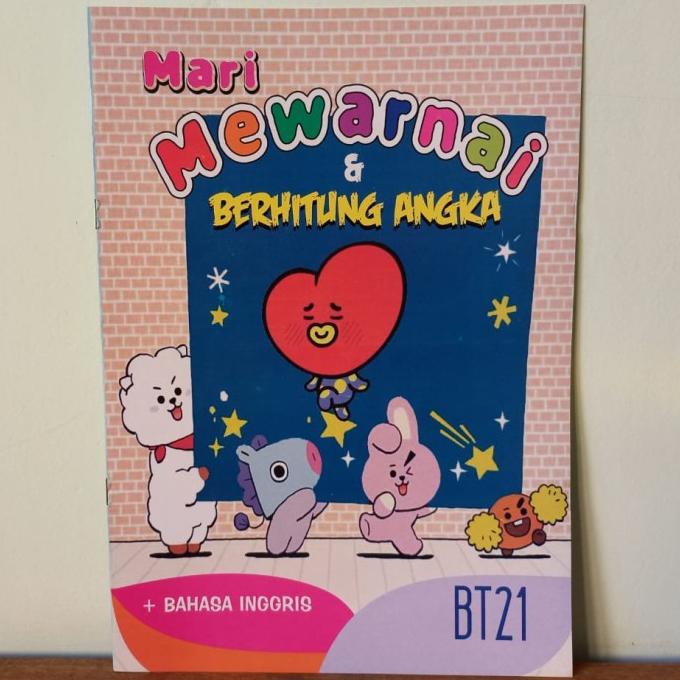 Ready stock] BUKU MEWARNAI ANAK BT21 COLORING BOOK BTS