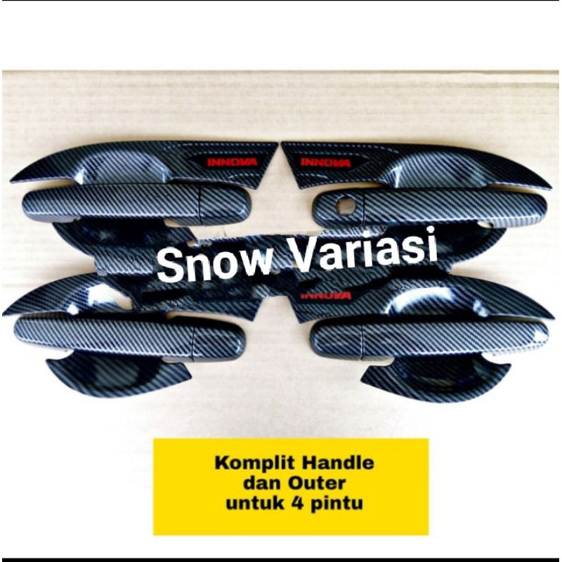 PAKET INNOVA LENGKAP COVER HANDLE DAN OUTER LUXURY CARBON 2004-2014