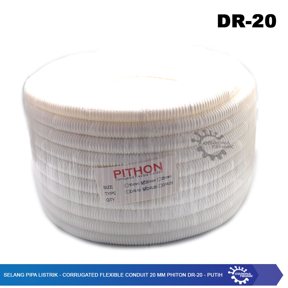 DR-20 - Selang Pipa Listrik - Corrugated Flexible Conduit 20 mm Phiton