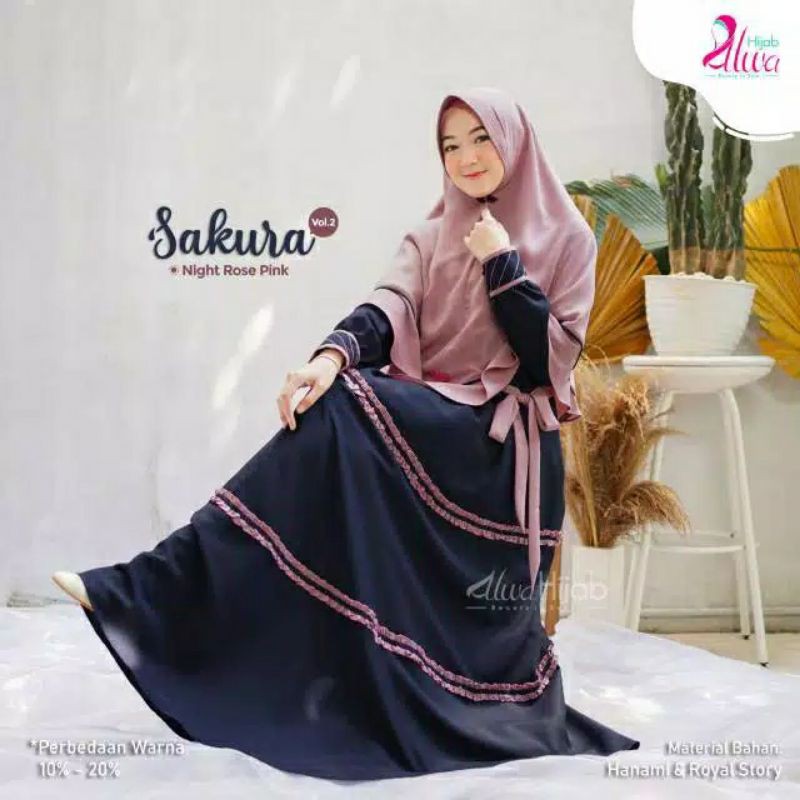 Gamis Sakura / Gamis aja Tanpa Hijab / Fashion muslim