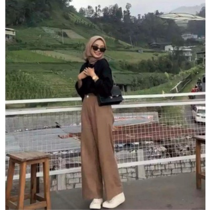 IMF CELANA KULOT LINEN / CELANA LAURA SLIM KULOT KEKINIAN SEOUL CELANA HIGHWAIST KULOT LINEN PREMIUM MURAH BISA COD