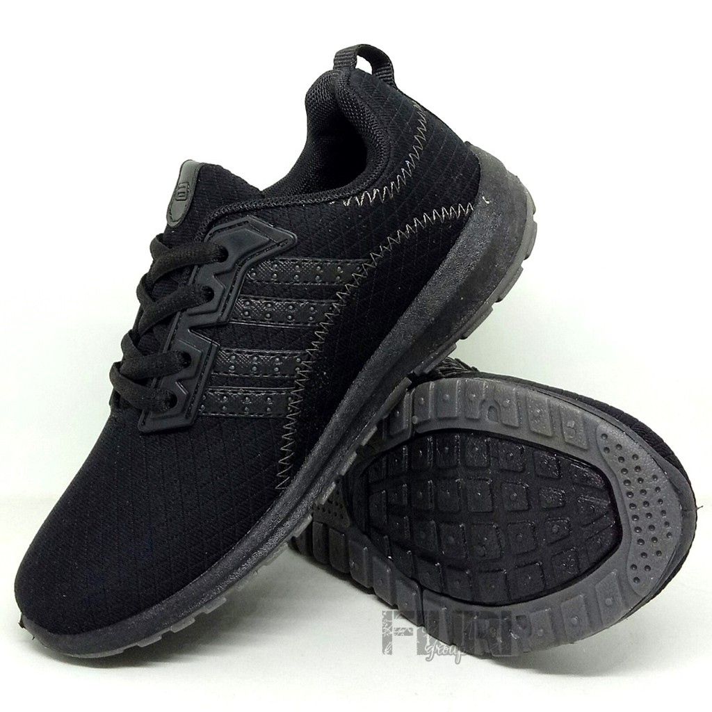 FIURI - ANDO ORIGINAL - PLANO 33-40 FULL HITAM - SEPATU SNEAKERS SPORT KANVAS SOL KARET ANAK PEREMPUAN - SEPATU KETS TRENDY WANITA - SEPATU OLAHRAGA LARI FITNES SENAM KERJA KULIAH SEKOLAH SD SMP SMA BERTALI CEWEK MURAH PROMO DISKON BONUS KAOS KAKI