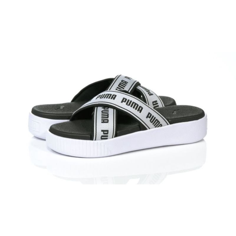 puma platfrom tape women's sandals