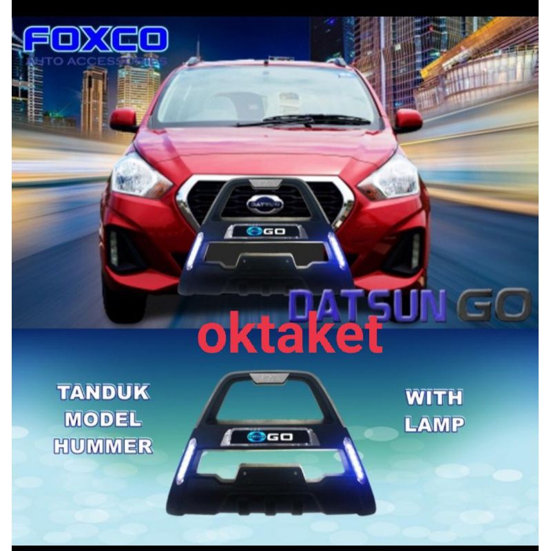 tanduk depan / bumper depan Datsun Go hummer w/ led foxco