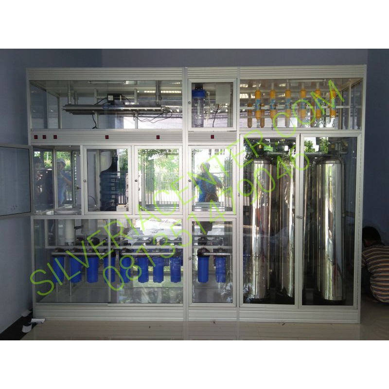 peralatan usaha mesin alat depot air minum isi ulang galon 3in1 bio ozon mineral 3tabung tanpa tando