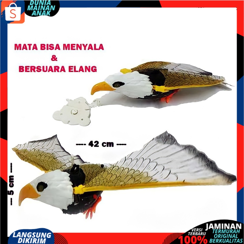 Mainan Anak Burung Elang Gantung Pakai Baterai Ada Suara Dan Mata Menyala / Mainan Anak Laki Laki / Mainan Anak Perempuan