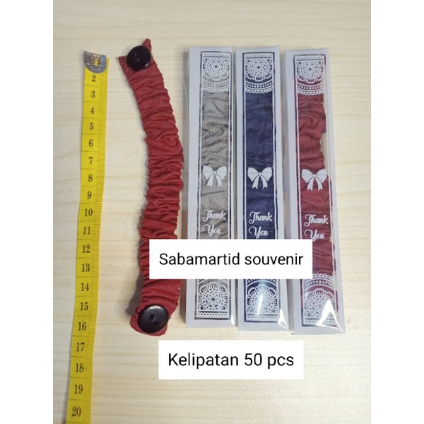 Souvenir pernikahan konektor kain masker kemas mika B