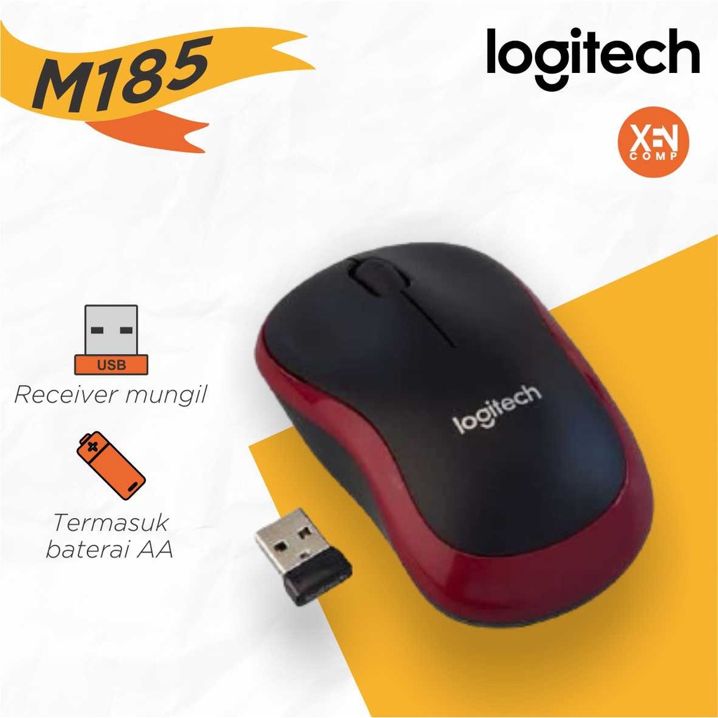 Logitech Mouse Wireless M185 Original