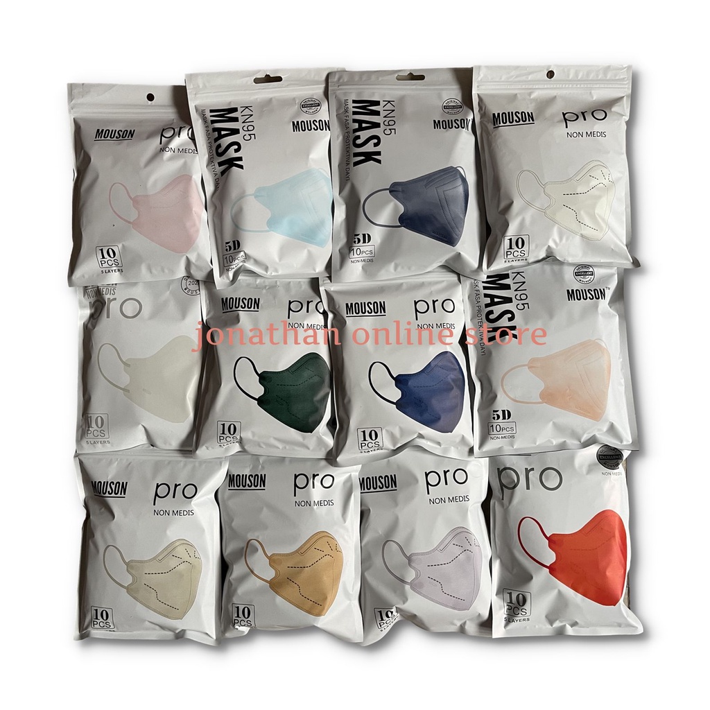 masker / mouson masker kn95 mask / masker mouson original 5ply model shumu / kn95 / masker kn95 disposable mask isi 10pcs