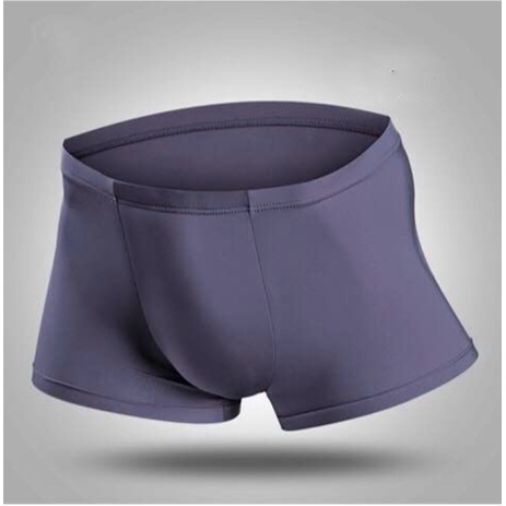 Pakaian Dalam pria bernapas tipis es sutra pakaian Dalam Boxer y039 - Abu-abu, XXL