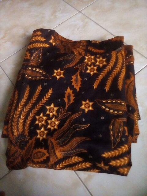 Batik Couple Keluarga Sania Ruffle Ori Ndoro Jowi Dnt Motif Manggar Coklat Rempel Bawah