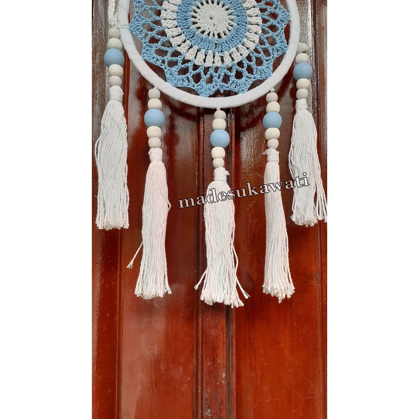 Dream catcher sulam bintang bola benang hiasan dekorasi gantung