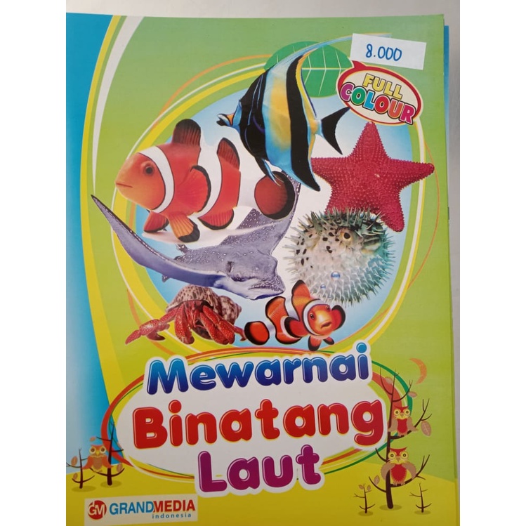 Buku Mewarnai Buah/Hewan