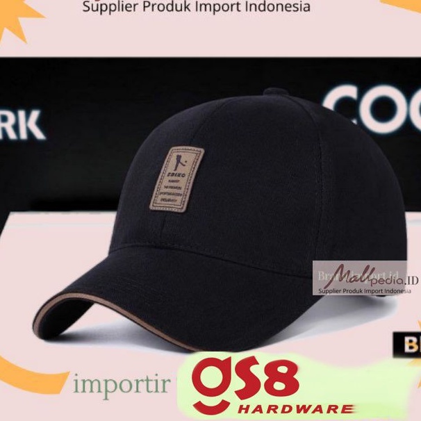 ORI+ EDIKO Topi Baseball Golf Logo Ediko Sport Fashion - Black SD8