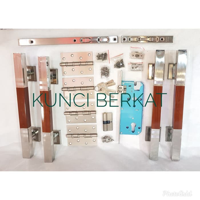 Full Handle Kayu/Tarikkan Pintu/Pegangan Pintu/Kunci/Engsel/Grendel tanam