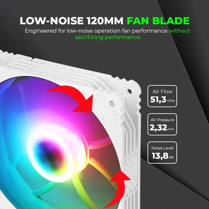 Fan Casing 12CM NYK RAINBOW RGB  ILLUMINATION