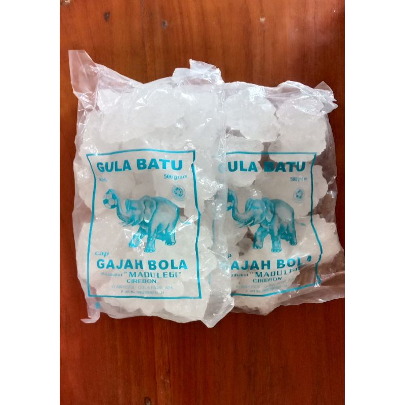 

Gula Batu Cap Gajah Bola 500 gr