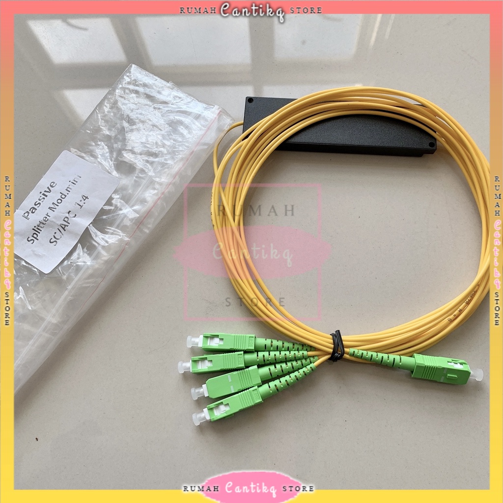 TERBARU Passive Splitter 1/4 Mini Modular SC APC No Brand Fiber Optik [COD]