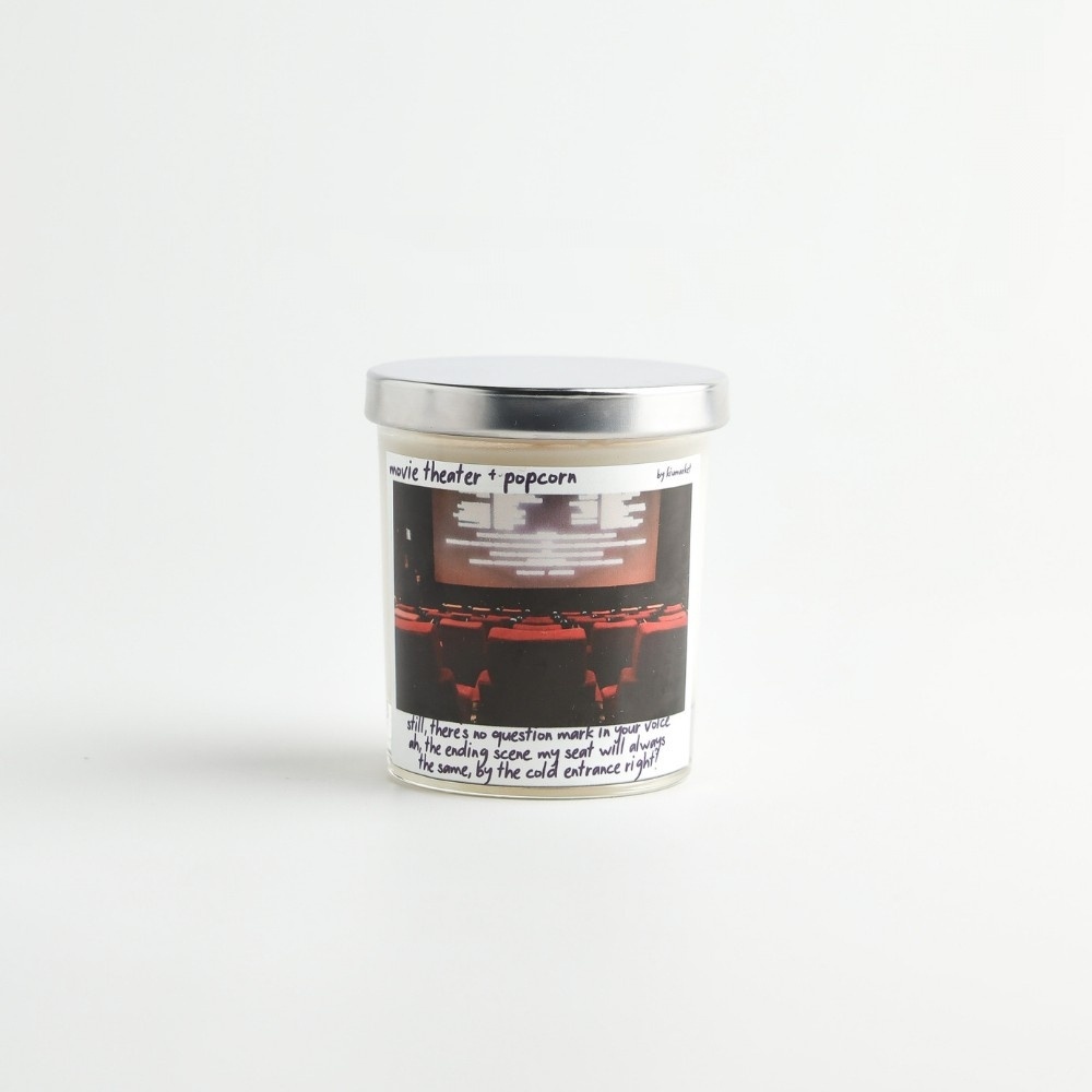 Movie Theater + Popcorn Scented Candle Lilin Aromaterapi