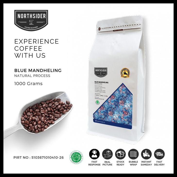

Biji Kopi Arabika Blue Mandheling Natural -1Kg Northsider Coffee - Biji Kopi