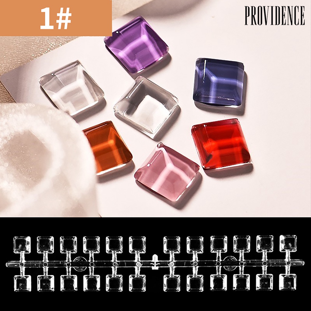 Providence 24pcs / Set Stik Display Kuku Palsu Transparan Aneka Bentuk Untuk Latihan Nail Art / Manicure