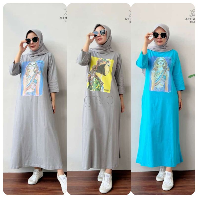 Midi Dress Kaos by Athayaa