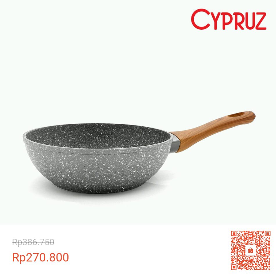 Cypruz Fry Wok Marble Series 28cm Fp-0644