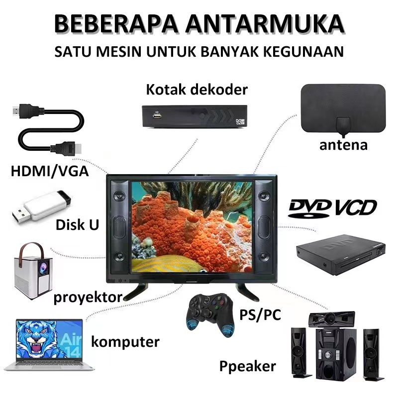 *Fujiyama*  Digital TV LED TV 22 INCH HD Ready FHD TV  Monitor Pc/Gaming/Komputer TV  Murah TV