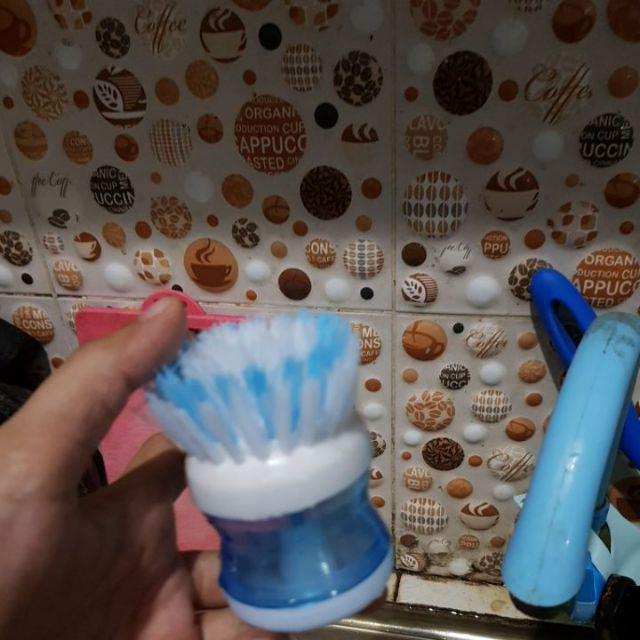 Sikat Pembersih Panci Dengan Dispenser Sabun/sikat Pembersih Bulat