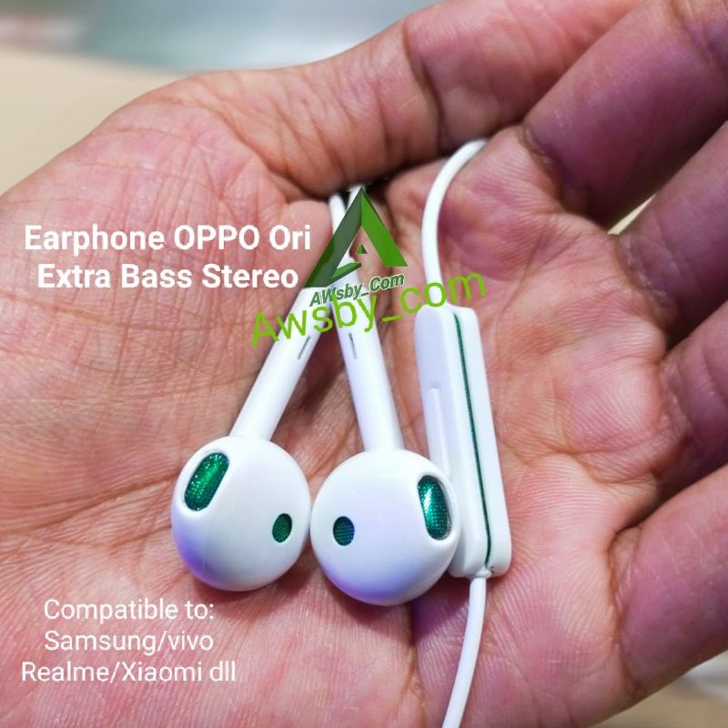 EARPHONE OPPO PREMIUM QUALITY BASS STEREO HEADSET OPPO RENO 4 RENO 5 A33 A53 A54 A52 A92(Pack pouch)