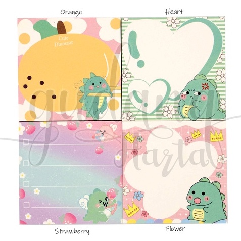 Memo Chubby Dino Memopad Motif Hewan Dinosaurus DIYScrapbook GH 301289