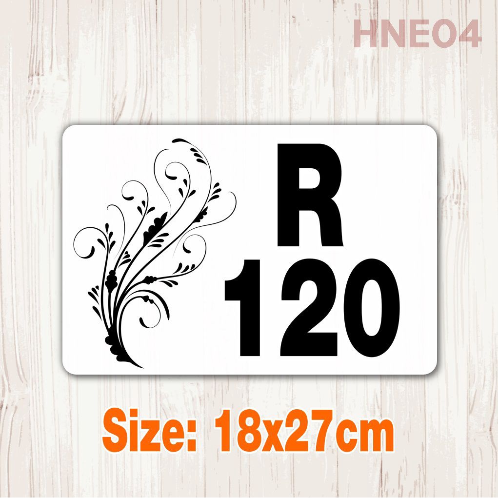 NS Nomor Rumah BW Hitam Putih Full Color Motif 04 NS8037 NuinStore