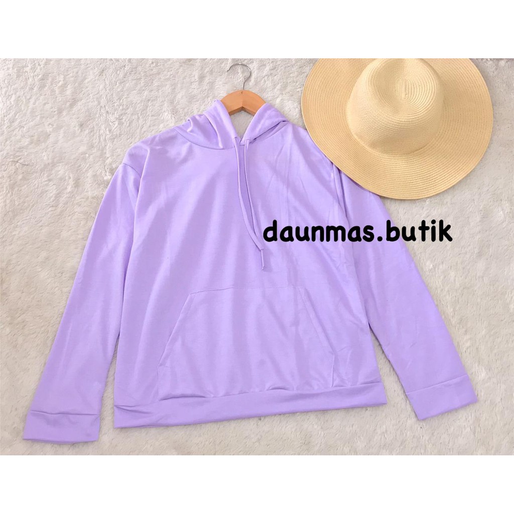 1KG MUAT 5PCS | SWEATER HOODIE LILAC UNGU BABYTERY HITS SELEBGRAM FASHION WANITA MASA KINI