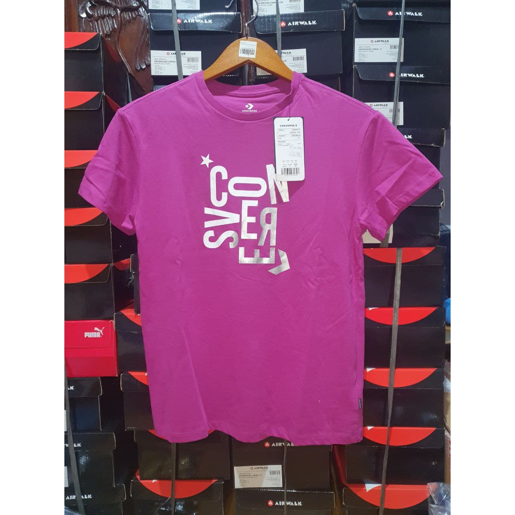 KAOS T-SHIRT WANITA CONVERSE CON020551A05 100% ORIGINAL