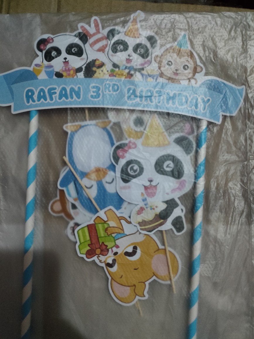 Topper Birthday Cake Baby Bus 2 / Panda