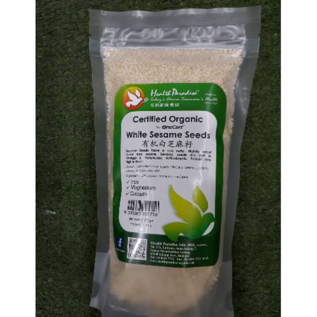Health paradise organic white sesame seeds 250 g