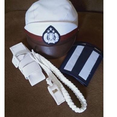 TERMURAH SATU SET AKSESORIS POLISI ATRIBUT POLISI LALU LINTAS ANAK/AKSESORIS POLANTAS ANAK/POCIL/AKS