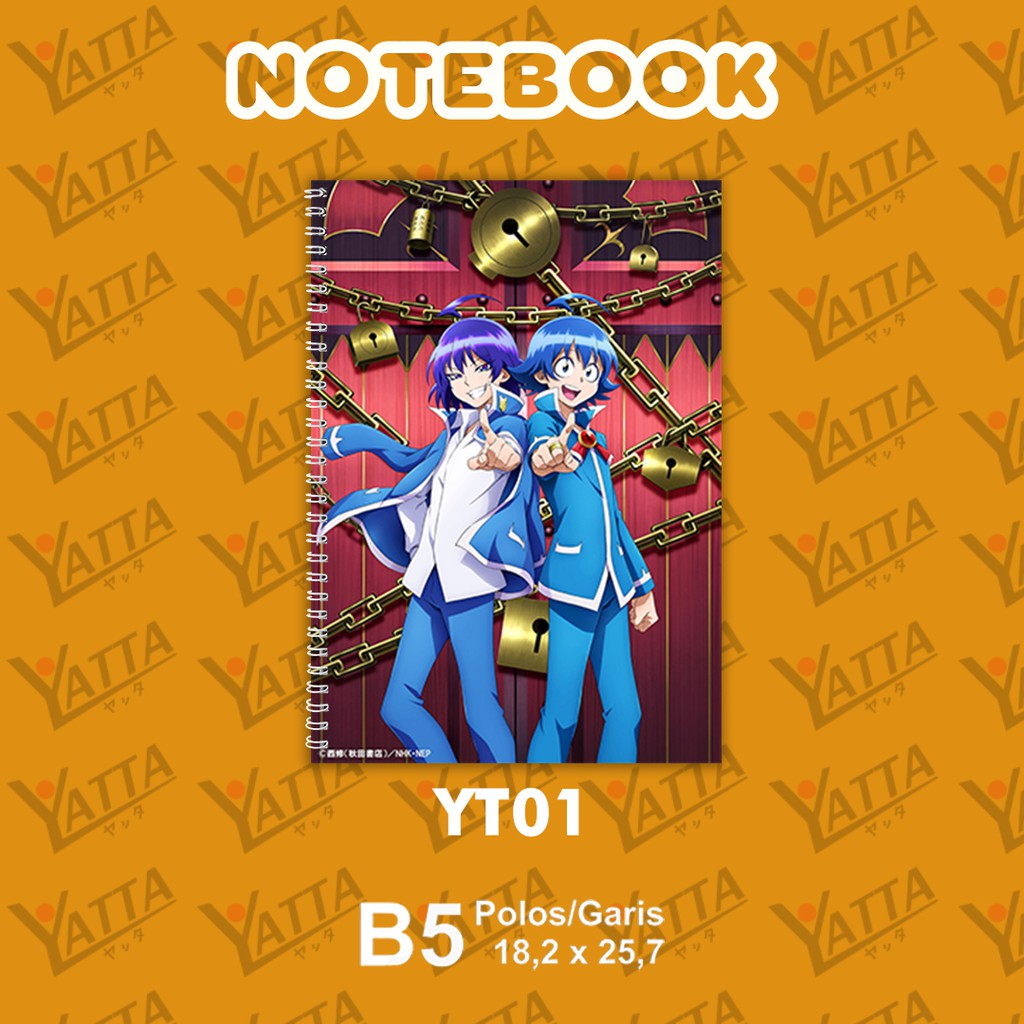 

Notebook Anime Mairimashita! Iruma-kun Ukuran B5 18,2 x 25,7 cm Garis atau Polos Buku Catatan