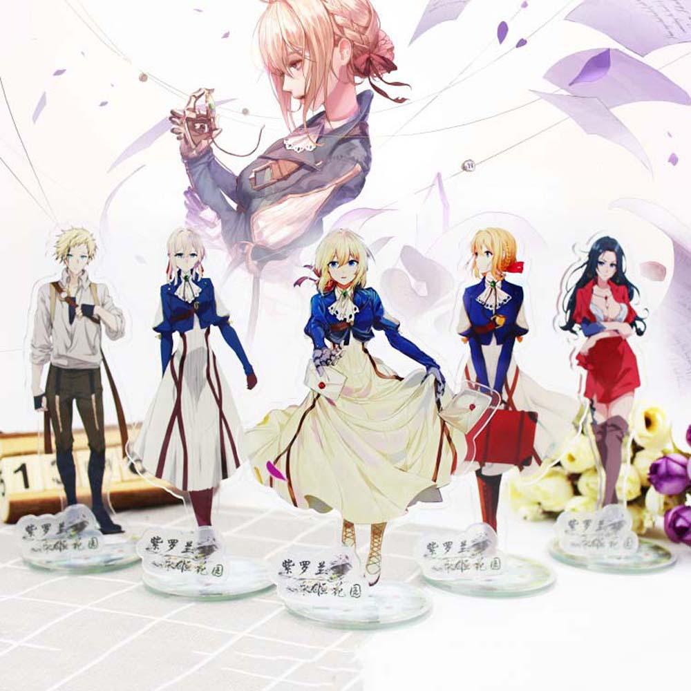 Needway Violet Evergarden Model Mainan Cosplay Koleksi Mainan Action Figure Gilbert Bougainvillea Akrilik Stand Desktop Standing Kartu