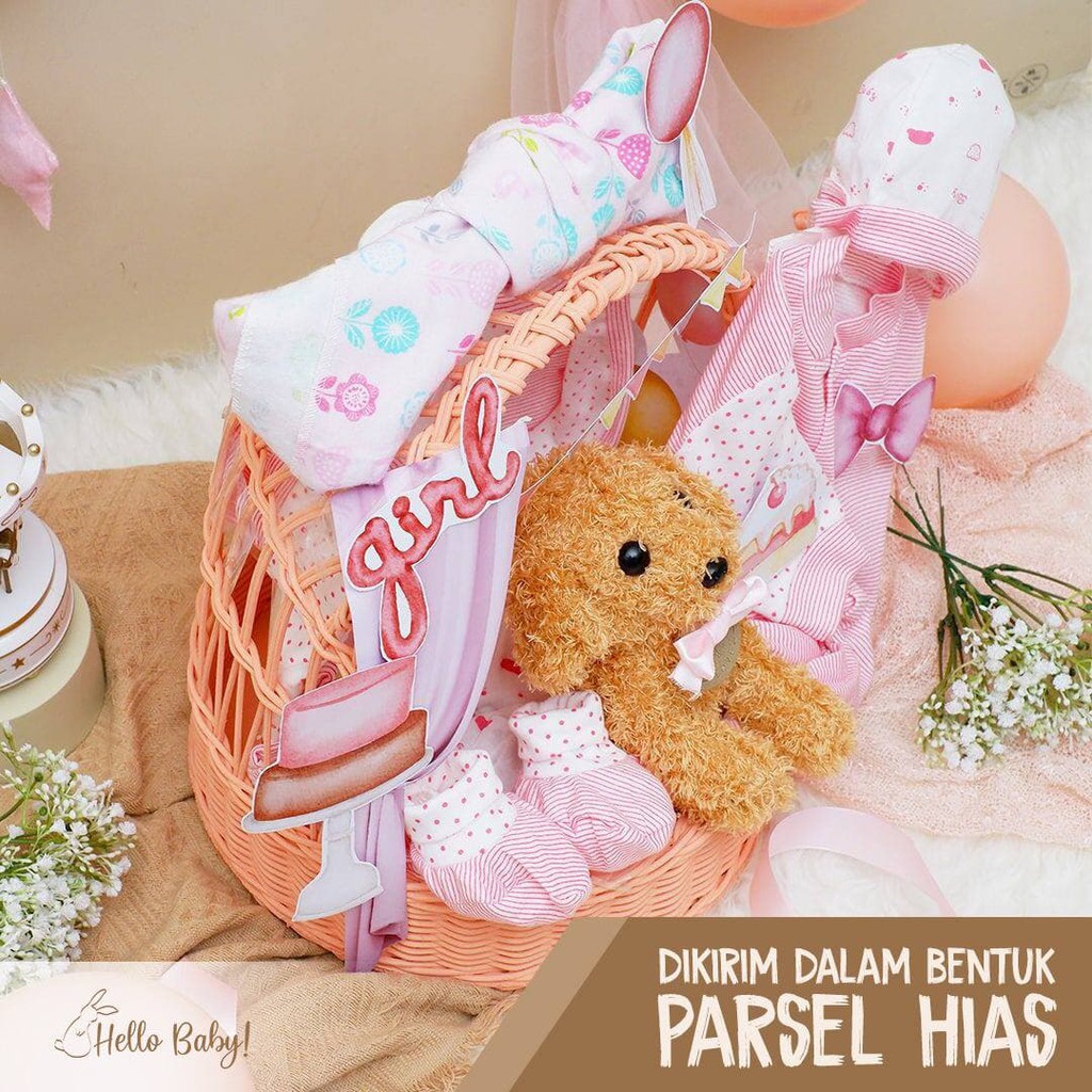 BARU AHP006 Girls 12 in 1 Parcel Hias Premium Hello Baby Hampers Gift 0-3 months