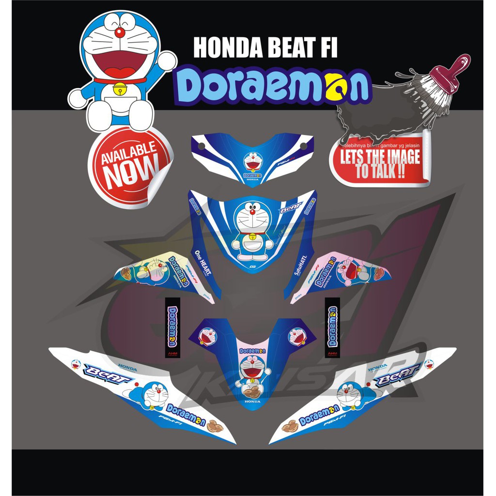 Sticker Motor Beat Fi Doraemon Shopee Indonesia