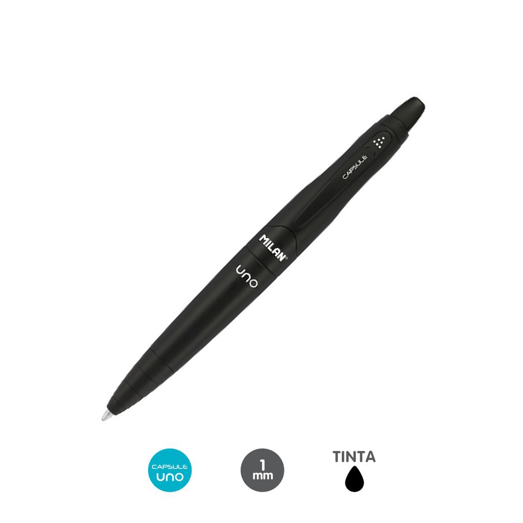 

[BMS Tangerang] Milan Ballpen Capsule Uno Black 1 mm (1 Pcs) #17656792
