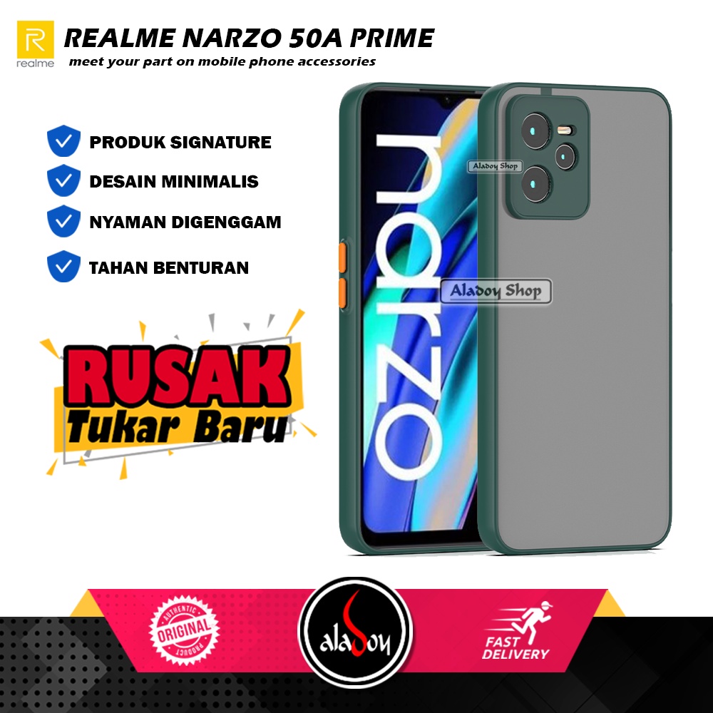 Case Realme Narzo 50A Prime Hard Case AERO Protection Camera Premium Casing