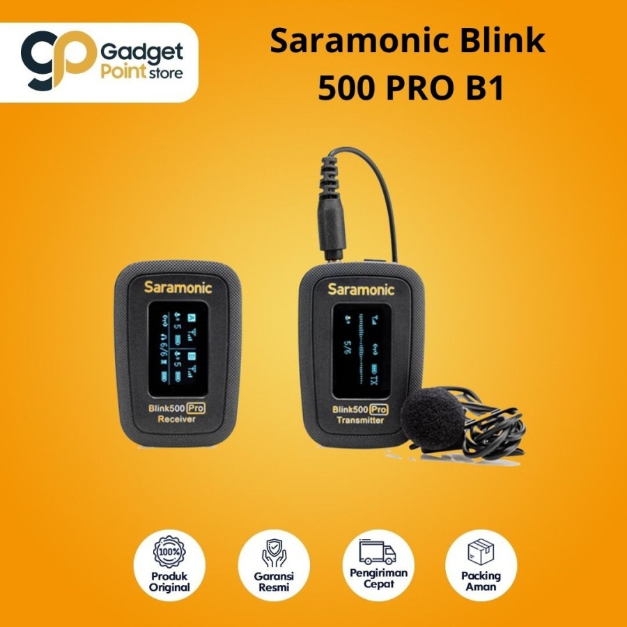 Mic Youtuber Wireless Saramonic Blink 500 PRO B1 - Garansi 2 Tahun