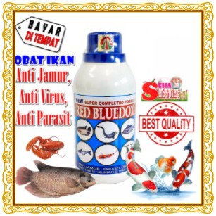 Red Bluedox 250ml -  Obat Jamur Ikan Anti Virus Anti Parasit Luka Ikan Hias Gurame Udang dan Lainnya
