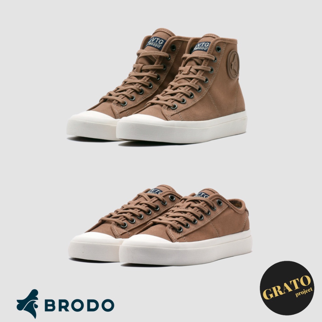 Sepatu Pria - Brodo Vantage V2 Hi/Low Natural Mocha WS