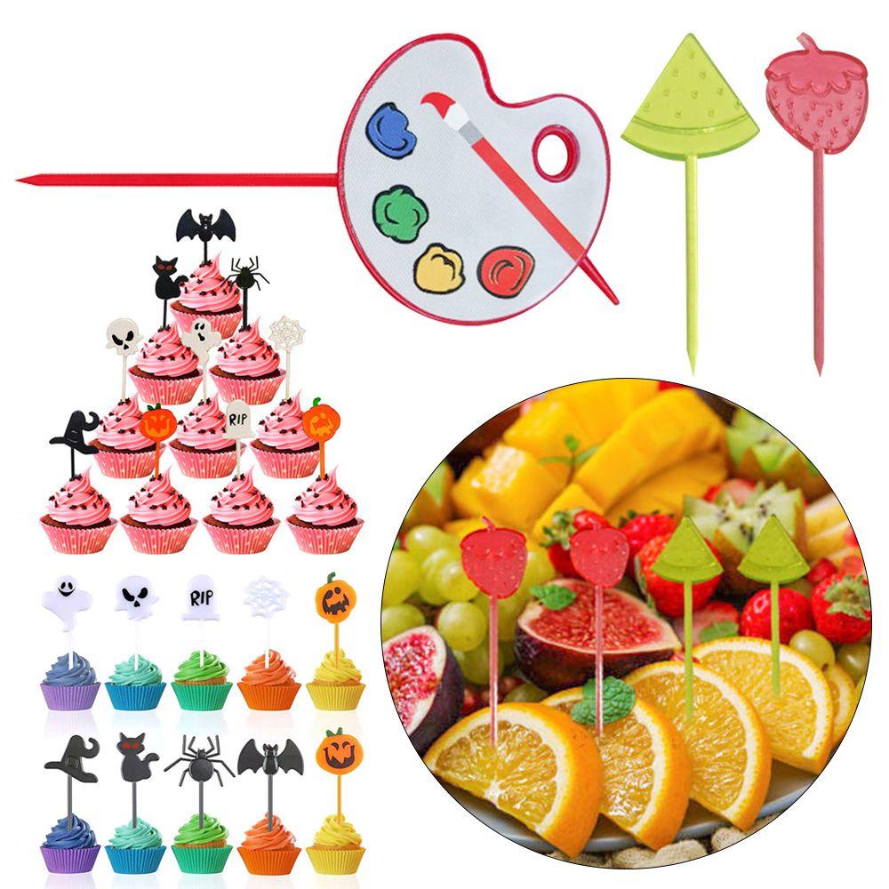 Top 20/25pcs Fruit Pick Dekorasi Snack Kue Multi style Dessert Fruit Vorken Dekorasi Pesta